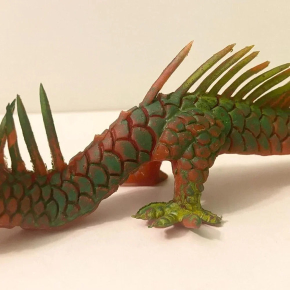 Vintage Rubber Dragon Jiggler Hong Kong 12 Inch Rubbery Toy Figure Broken Tail - Picture 3 of 16